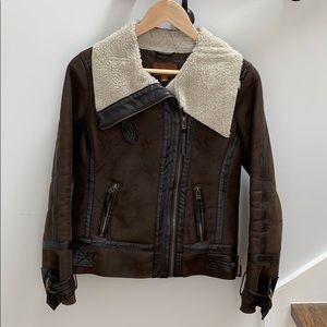 Hive & Honey Aviator Sherpa Jacket
